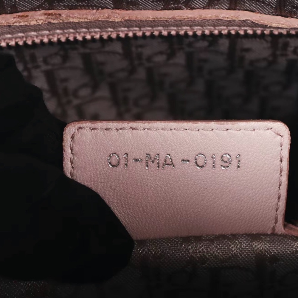 Christian Dior Lady Dior Blush Quilted Satchel -FREE COA - Picture 6 of 7